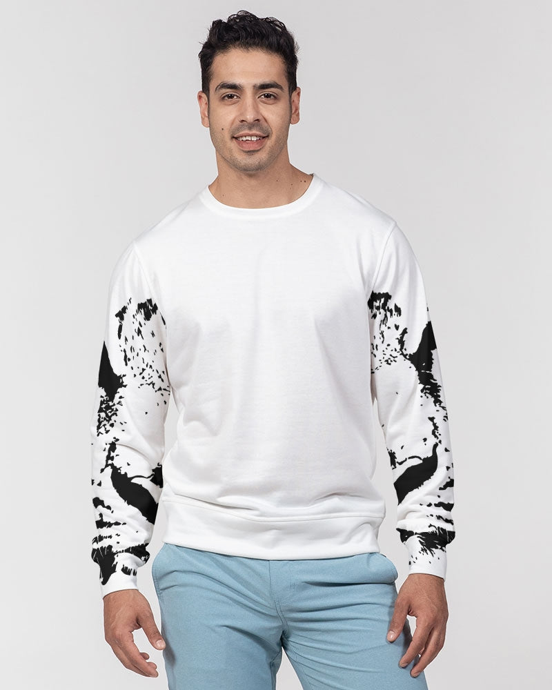 Tiger Black Head Men's Classic French Terry Crewneck Pullover