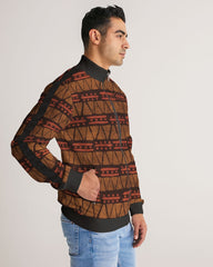 Tribe Love Men's Stripe-Sleeve Track Jacket