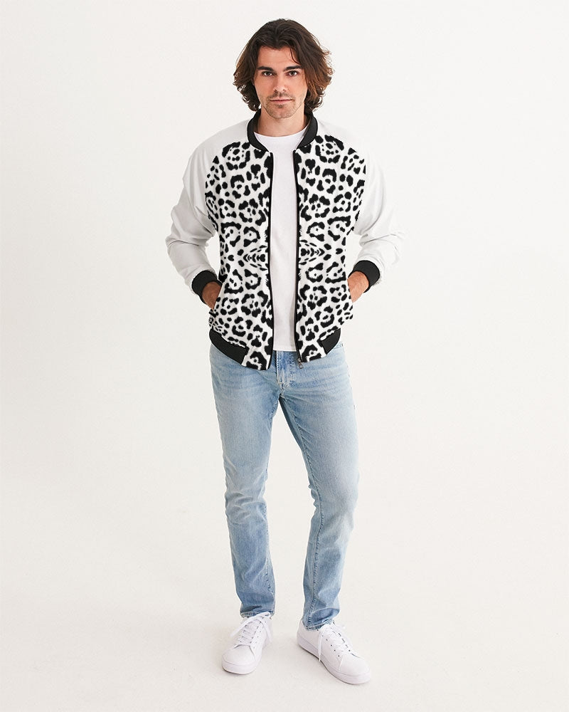 Men's Wildlife Bomber Jacket — bold all-over print by AmbiVirile, back view
