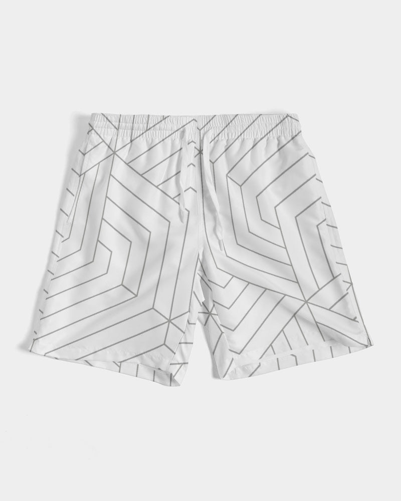 Men's Geo Sense Swim Trunks — bold all-over print by AmbiVirile, view 6