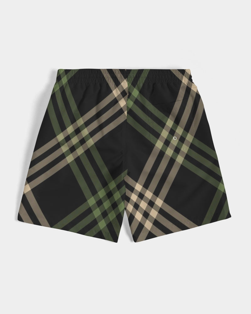 Men's Smooth Plaid Swim Trunks — bold all-over print by AmbiVirile, view 7