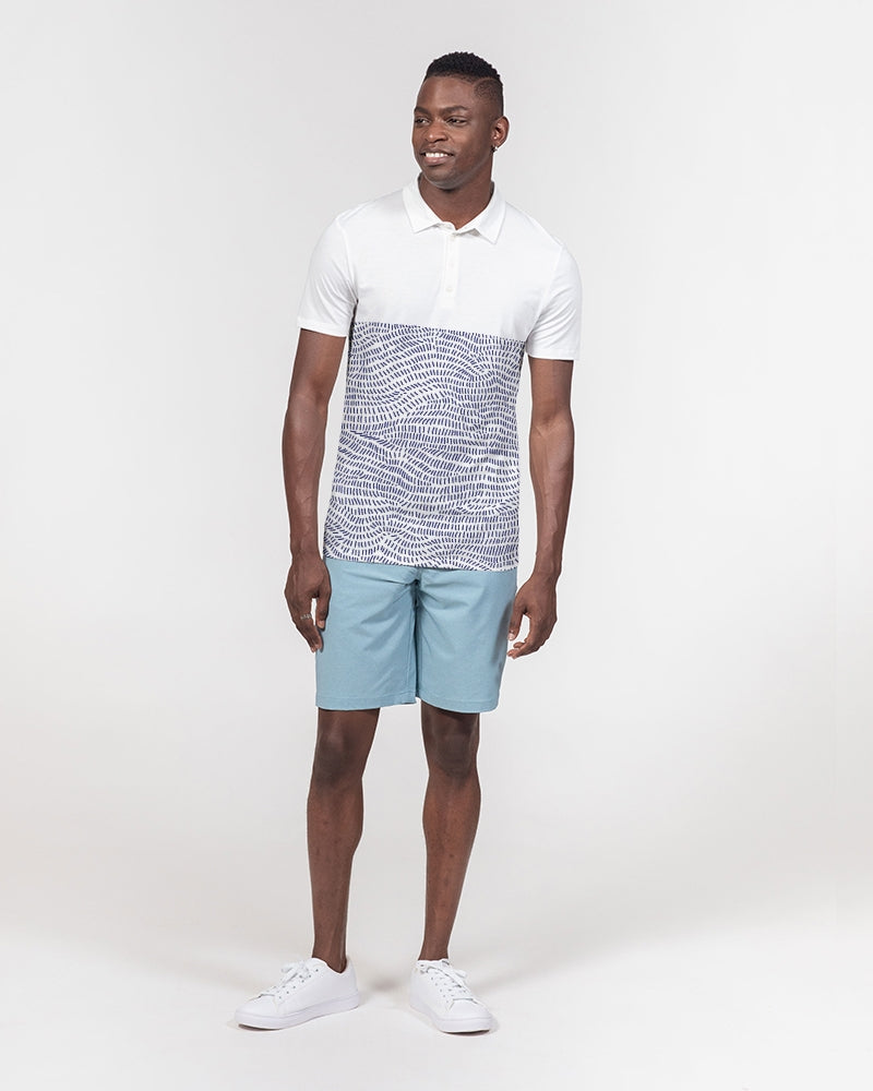 Blue Matter Divide Men's Slim Fit Short Sleeve Polo