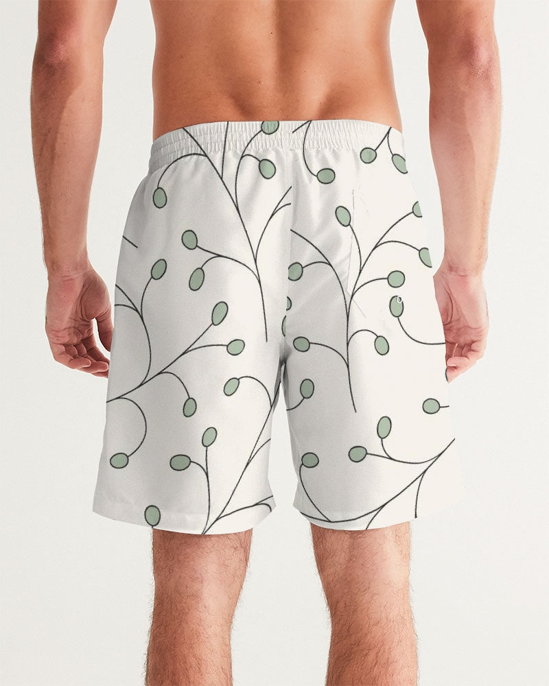 Men's Twigs Swim Trunks — bold all-over print by AmbiVirile, detail view