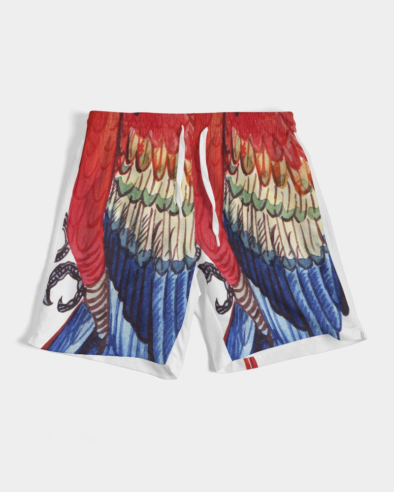 Men's Parrot Love Swim Trunks — bold all-over print by AmbiVirile, view 5