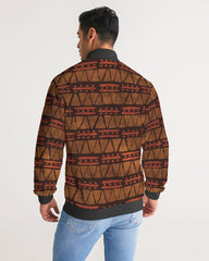 Tribe Love Men's Stripe-Sleeve Track Jacket