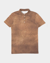 Brown Waves Slim Fit Polo