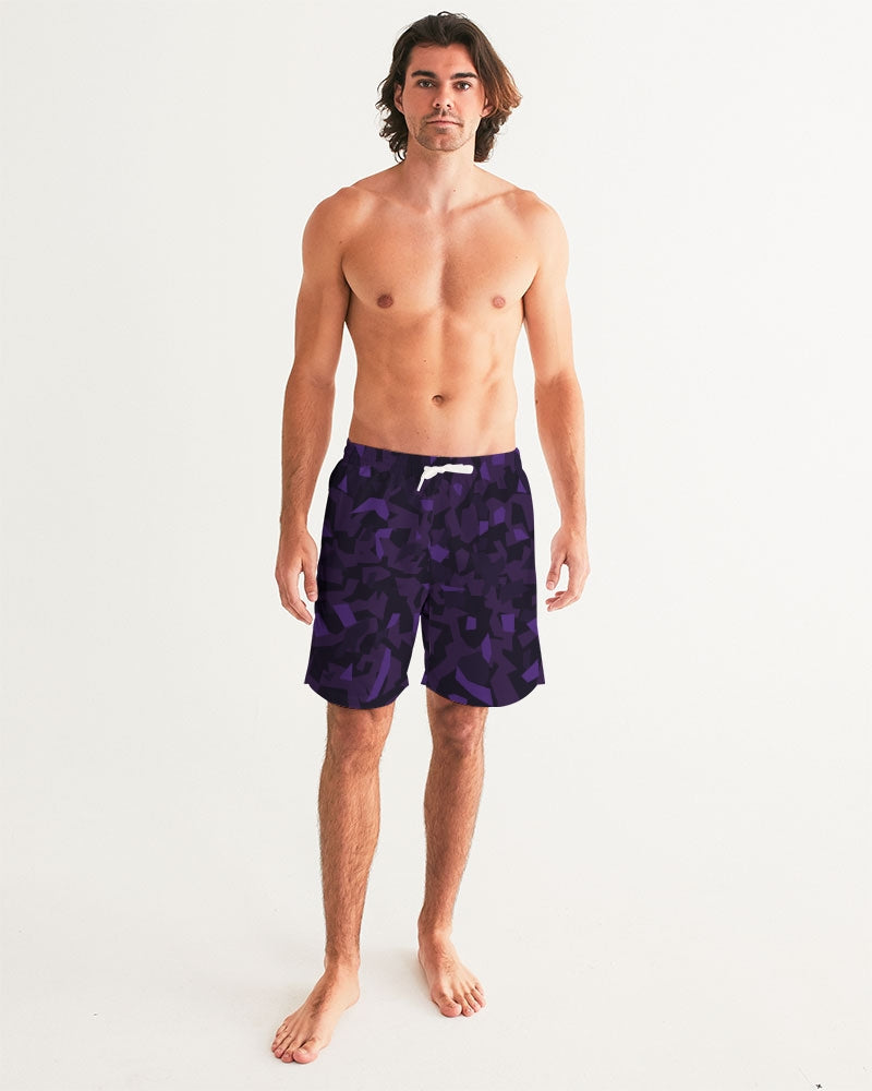 AV Purple Camo Men's Swim Trunk
