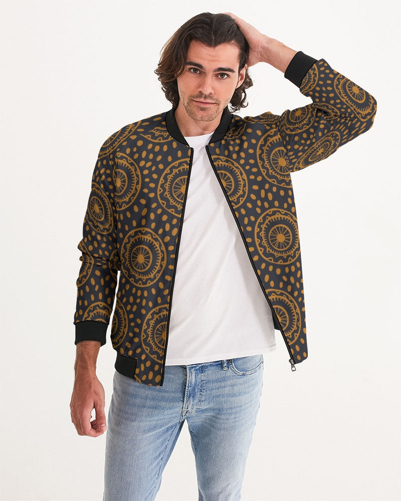 Men's Afro Circles Bomber Jacket — bold all-over print by AmbiVirile, view 5