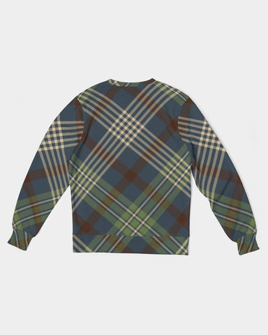 Winter Plaid Men's Classic French Terry Crewneck Pullover