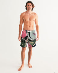 Black Botanical Men's Swim Trunk