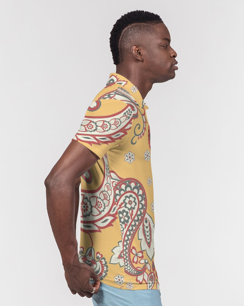 Canary Paisley Slim Fit Polo