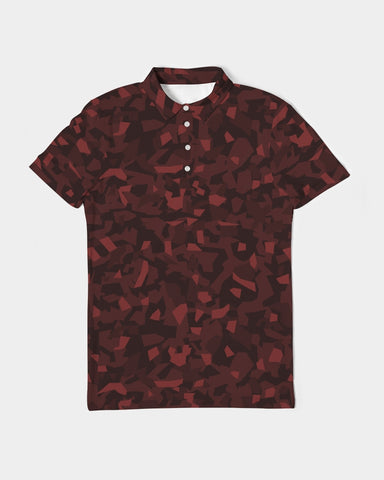 AV Red Camo Men's Slim Fit Short Sleeve Polo