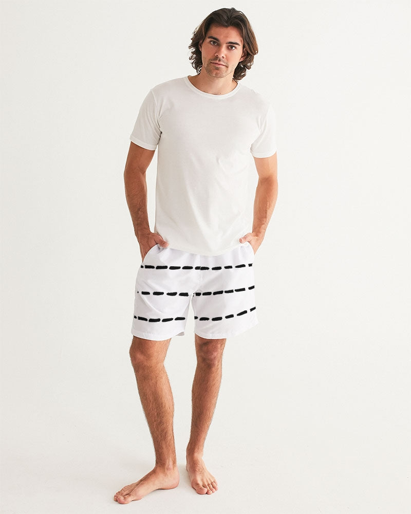 Men's Dot Stripe Swim Trunks — bold all-over print by AmbiVirile, view 5