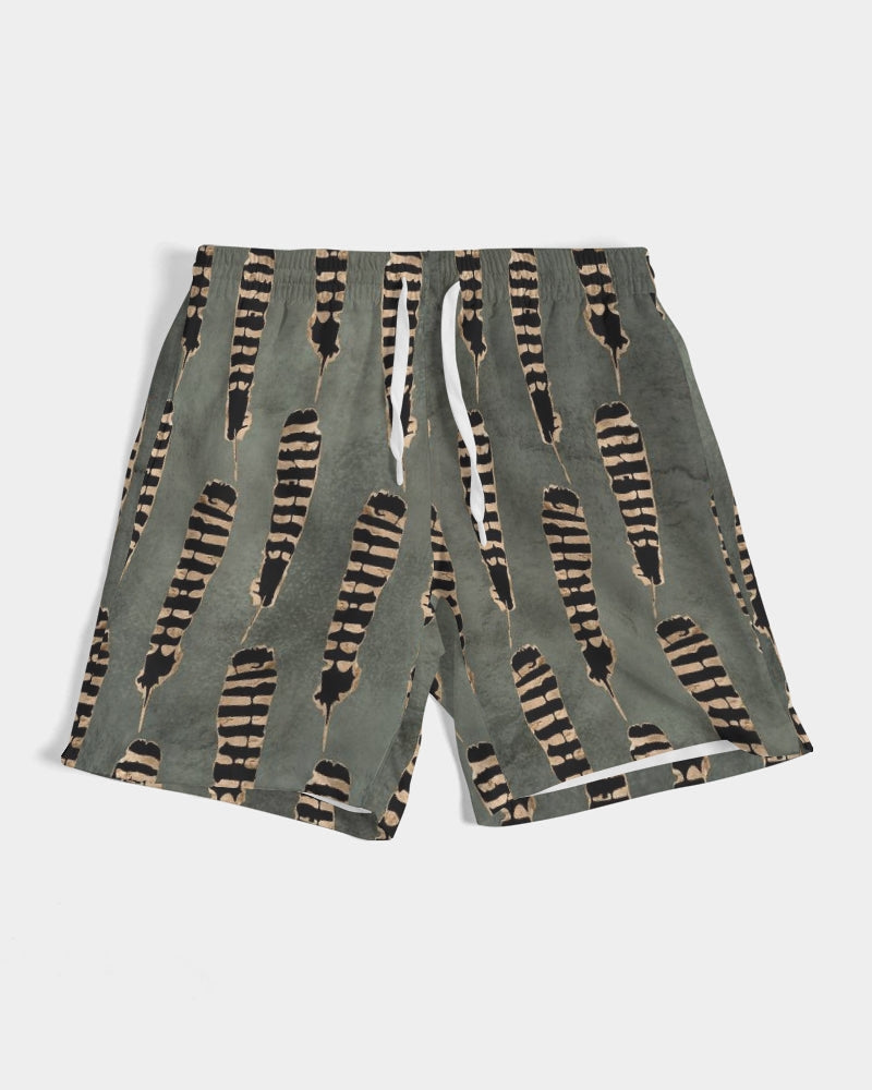 Men's Feather Sense Swim Trunks — bold all-over print by AmbiVirile, view 6