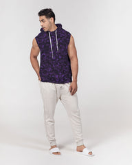 AV Purple Camo Men's Premium Heavyweight Sleeveless Hoodie