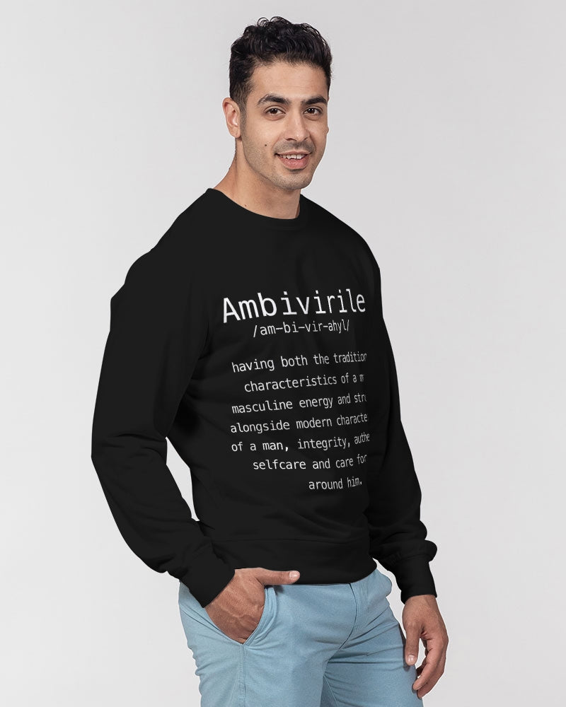 AmbiVirile Definition Men's Classic French Terry Crewneck Pullover