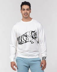 Tiger Black Men's Classic French Terry Crewneck Pullover
