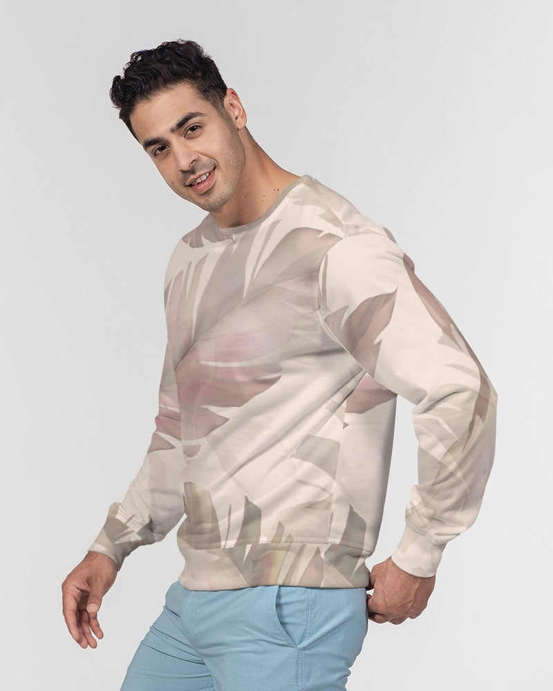 Blushing Leaves Men's Classic French Terry Crewneck Pullover