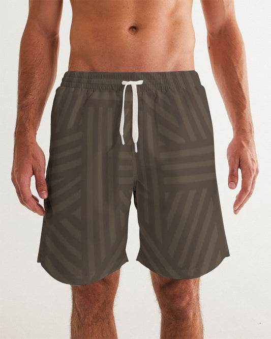 brown weave Men's Swim Trunk