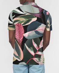Black Botanical Polo