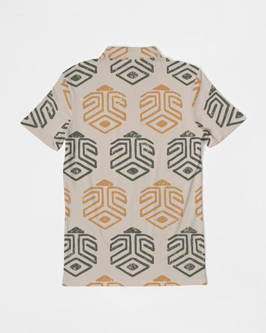 Tribal Marks Men's Slim Fit Short Sleeve Polo