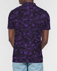 AV Purple Camo Men's Slim Fit Short Sleeve Polo
