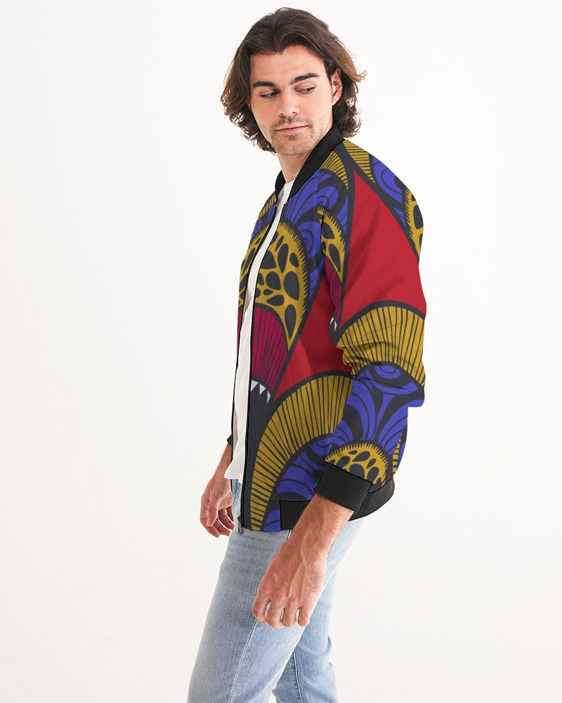 Men's Tribes Forever Bomber Jacket — bold all-over print by AmbiVirile, side view