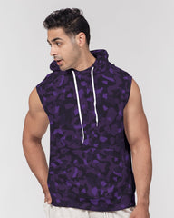 AV Purple Camo Men's Premium Heavyweight Sleeveless Hoodie
