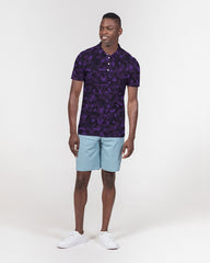 AV Purple Camo Men's Slim Fit Short Sleeve Polo