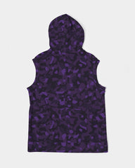 AV Purple Camo Men's Premium Heavyweight Sleeveless Hoodie