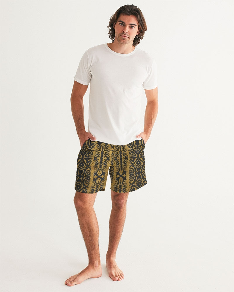 Men's Gold Skin Swim Trunks — bold all-over print by AmbiVirile, view 5