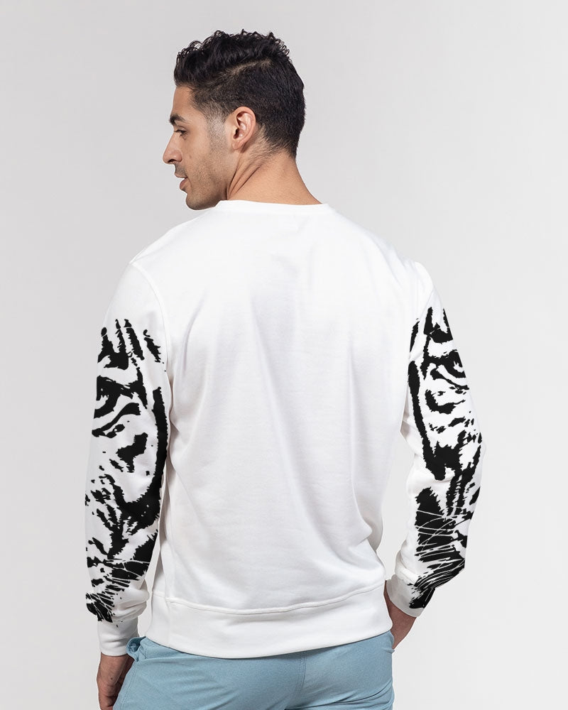 Tiger Black Head Men's Classic French Terry Crewneck Pullover