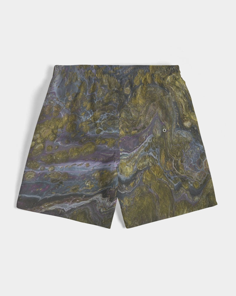 Men's Gold Paint Swim Trunks — bold all-over print by AmbiVirile, view 7