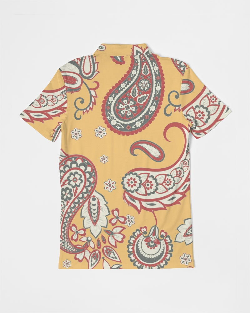 Canary Paisley Slim Fit Polo