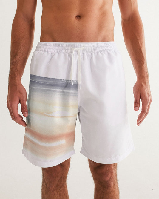 Men's Breezy Swim Trunks — bold all-over print by AmbiVirile, front view