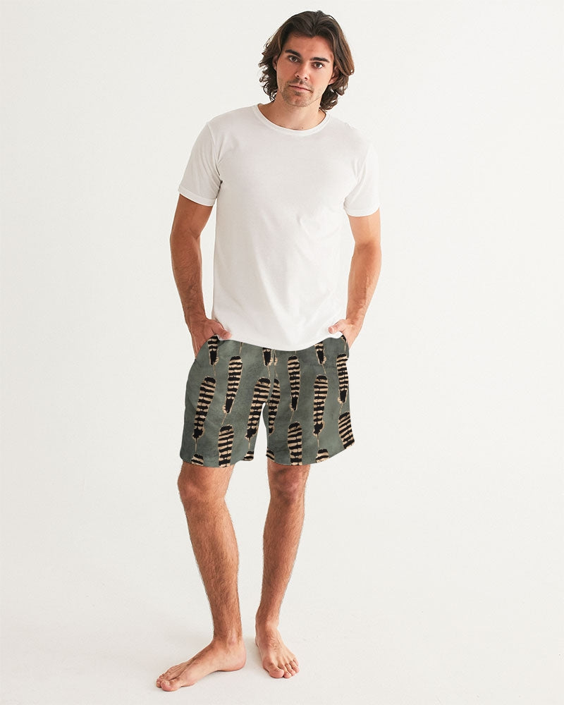 Men's Feather Sense Swim Trunks — bold all-over print by AmbiVirile, view 5