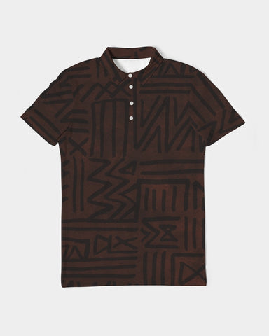 African Strength Men's Slim Fit Short Sleeve Polo
