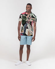 Black Botanical Polo