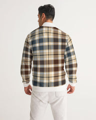 Classic Plaid Brown Men's Track Jacket