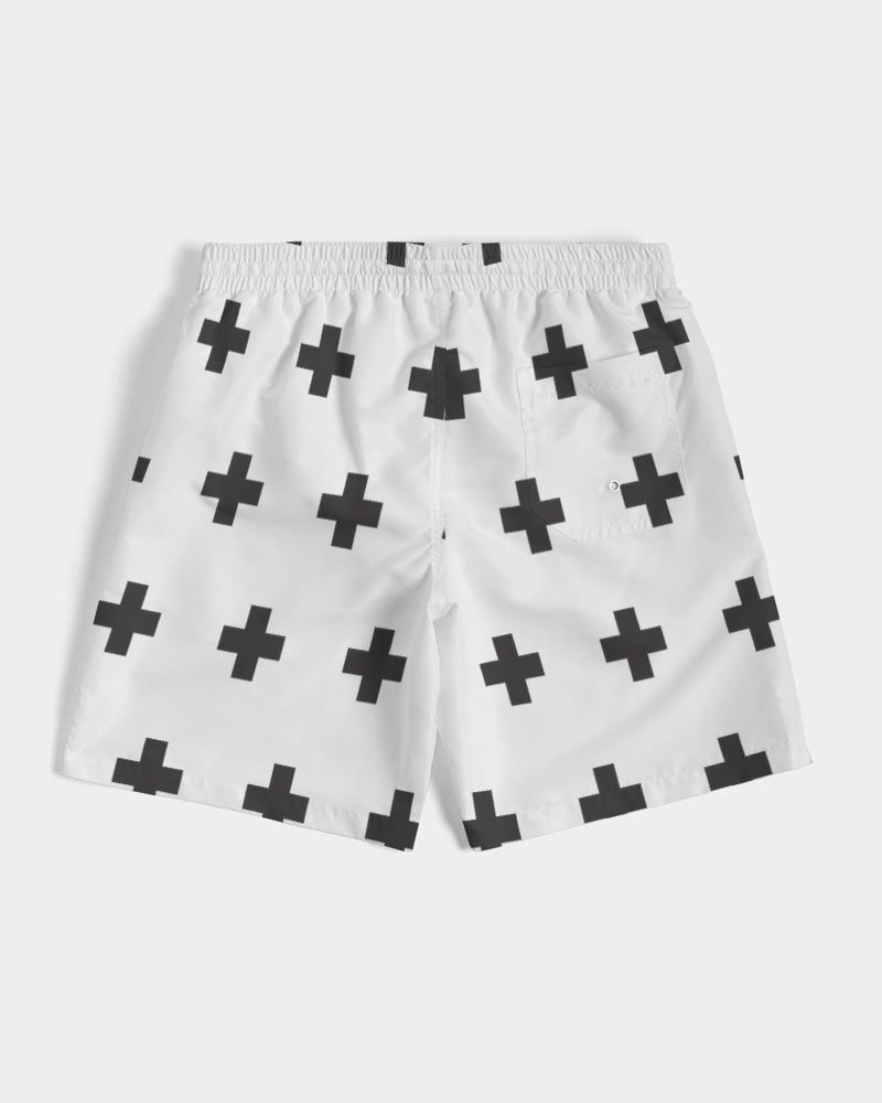 Men's Positive Matter Swim Trunks — bold all-over print by AmbiVirile, view 7