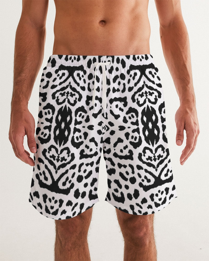 Men's Wildlife Swim Trunks — bold all-over print by AmbiVirile, front view