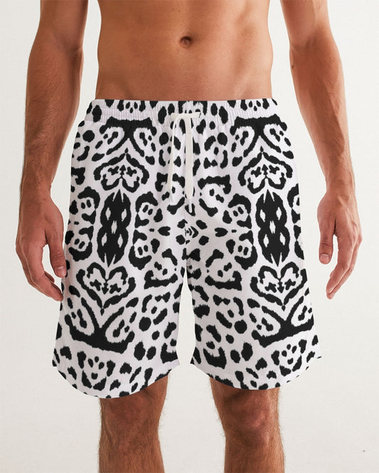 Men's Wildlife Swim Trunks — bold all-over print by AmbiVirile, front view