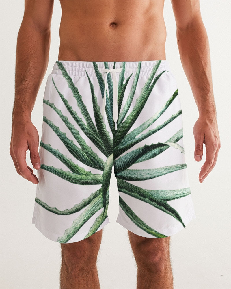 Men's Exotic Life Tree Swim Trunks — bold all-over print by AmbiVirile, front view