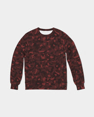 AV Red Camo Men's Classic French Terry Crewneck Pullover
