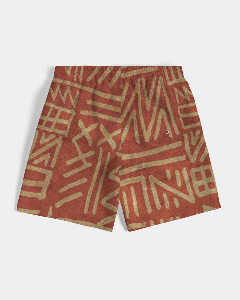 Men's Tribal Cloth Swim Trunks — bold all-over print by AmbiVirile, view 7