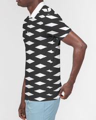 Night Diamonds Men's Slim Fit Short Sleeve Polo