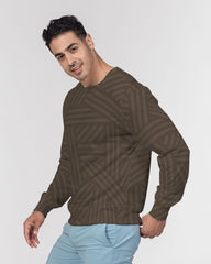 brown weave Men's Classic French Terry Crewneck Pullover