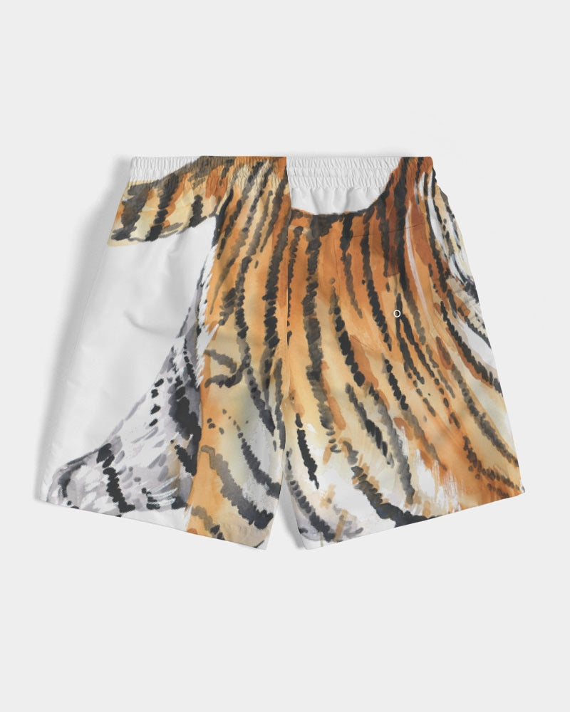 Men's Tiger Love Swim Trunks — bold all-over print by AmbiVirile, view 7