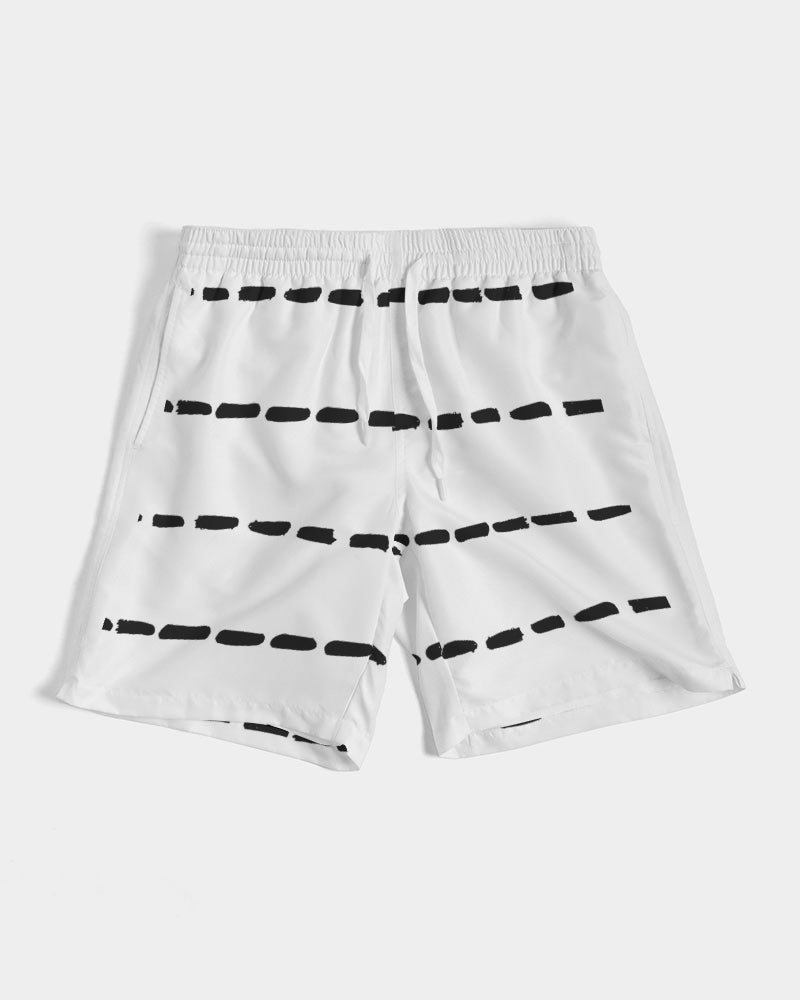 Men's Dot Stripe Swim Trunks — bold all-over print by AmbiVirile, view 6