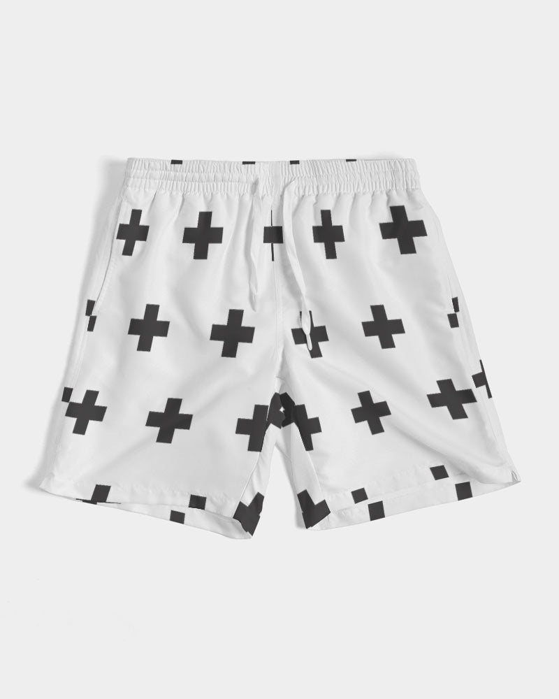 Men's Positive Matter Swim Trunks — bold all-over print by AmbiVirile, view 6